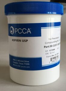 Prescription USP Aspirin Powder Jar